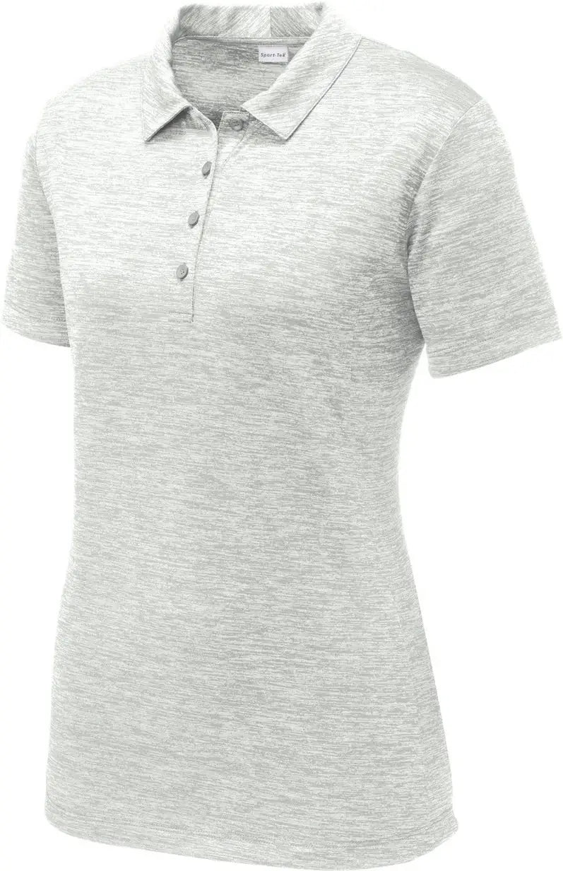 Sport-tek Lst590 Women’s Posicharge Electric Heather Polo - Silver