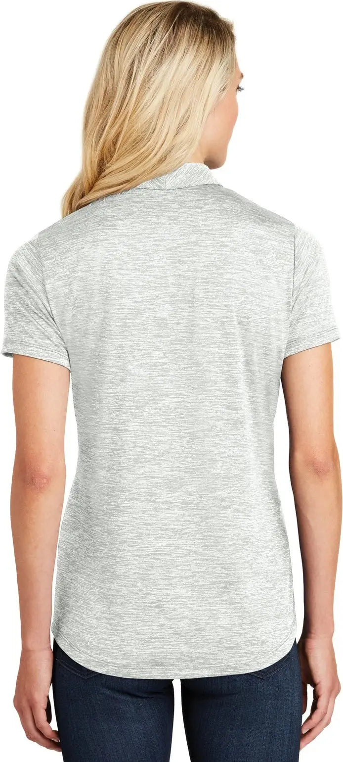 Sport-tek Lst590 Women’s Posicharge Electric Heather Polo - Silver