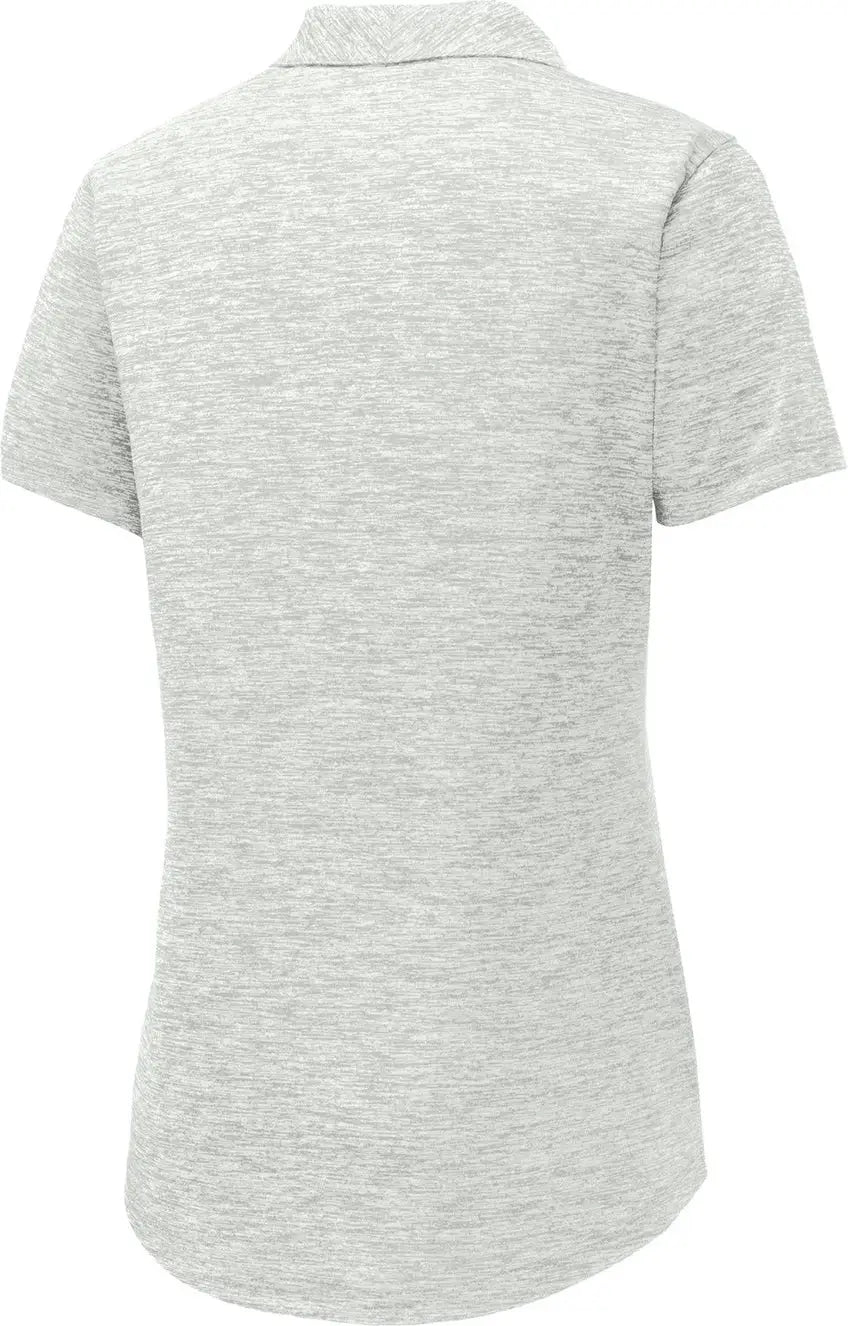 Sport-tek Lst590 Women’s Posicharge Electric Heather Polo - Silver