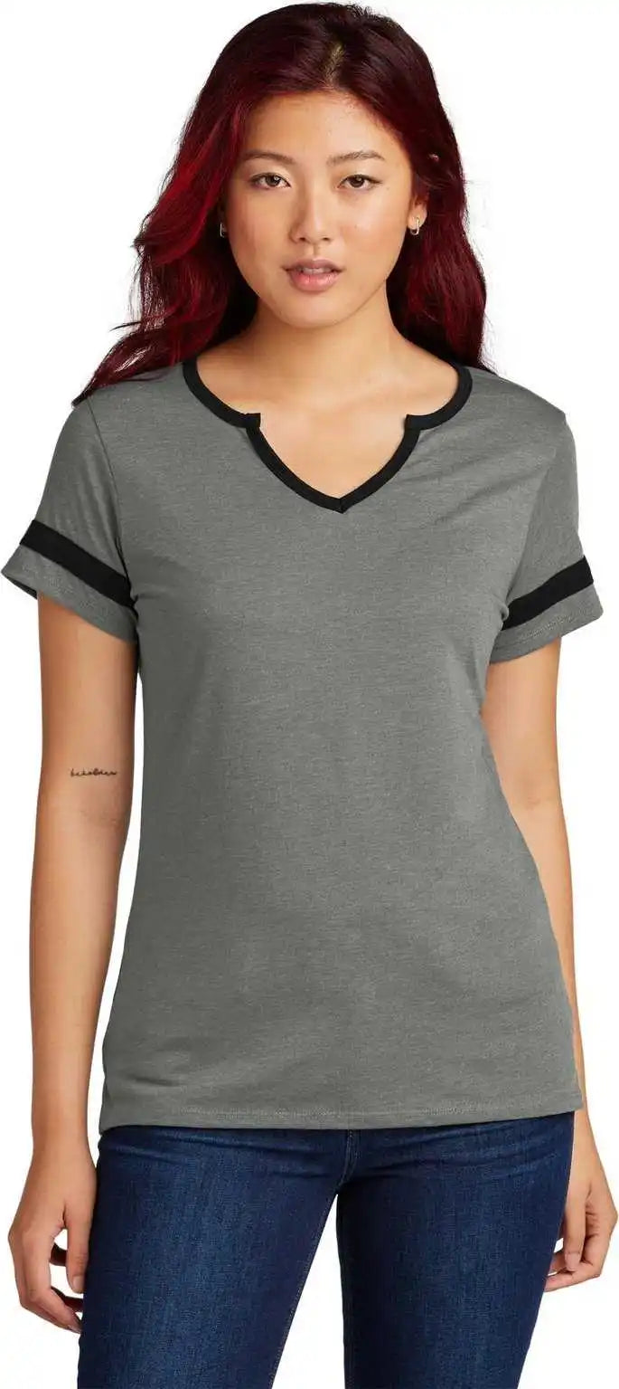 Sport Tek Lst6041 Ladies Halftime Notch Neck Tee Vtghtr/blk