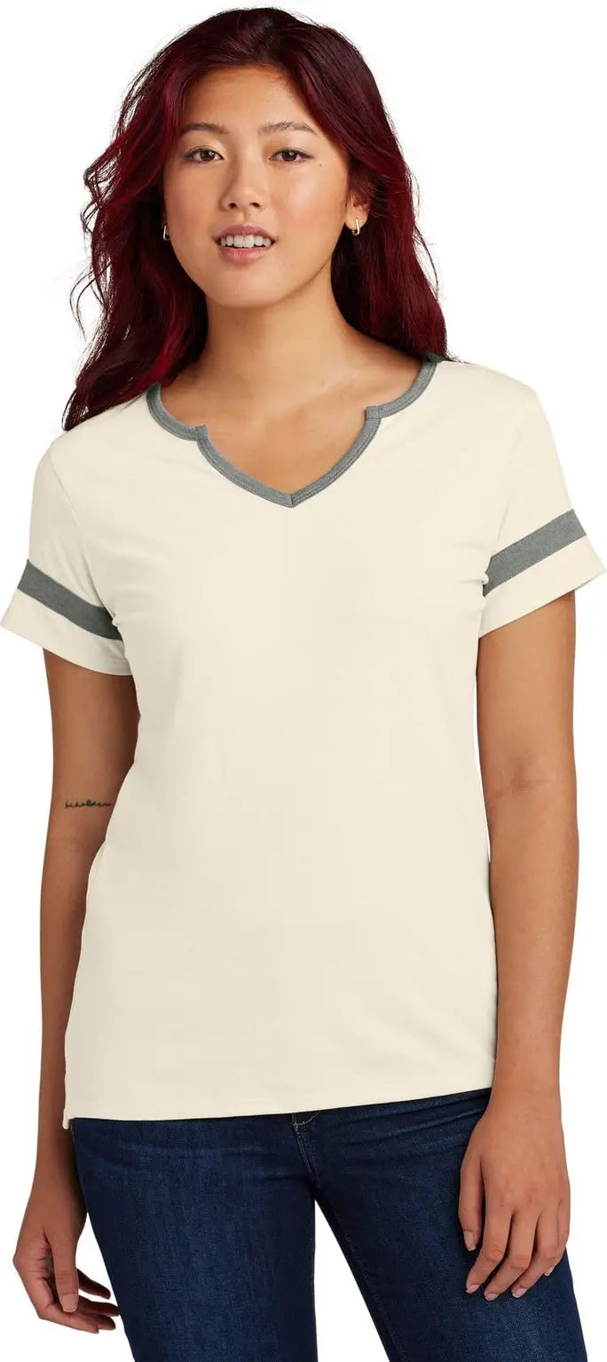 Sport-tek Lst6041 Women’s Halftime Notch Neck Tee - Ecru Vintage Heather - Ecru/ / Ladies Xs