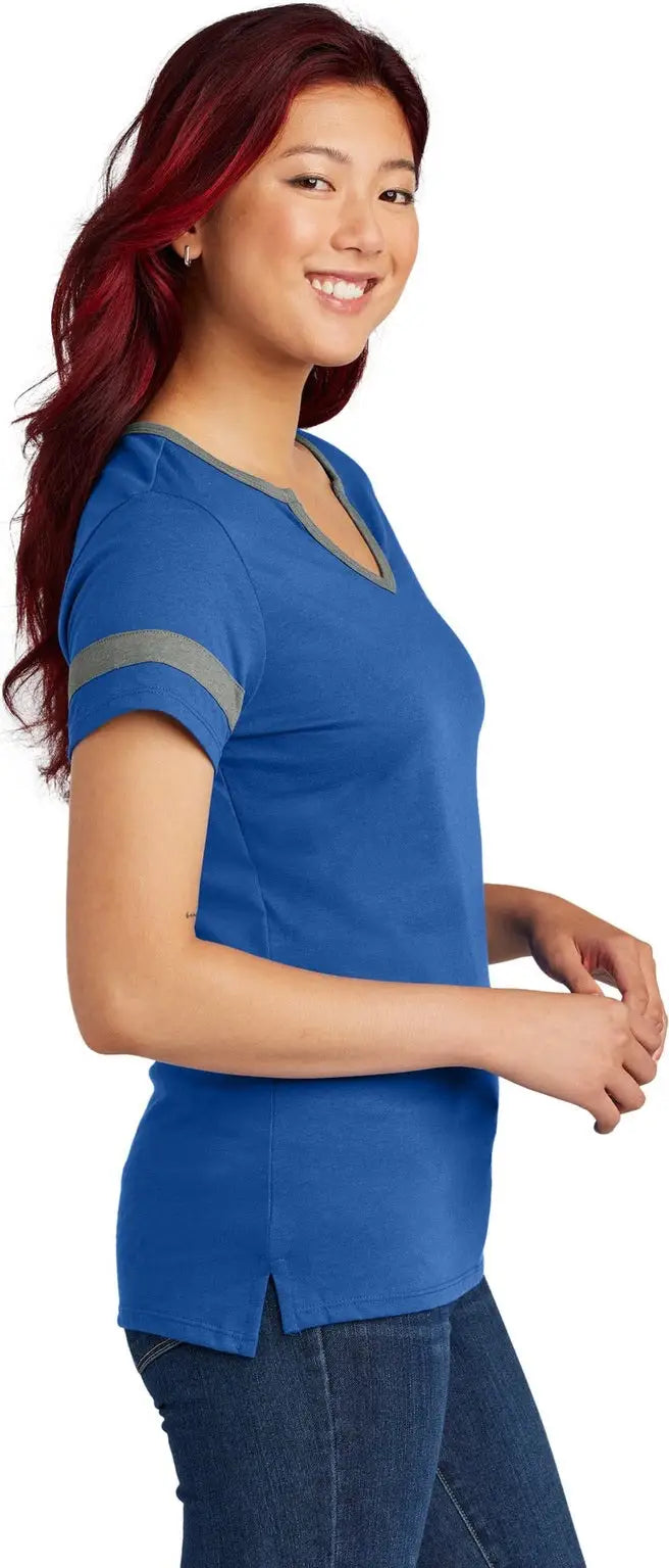 Sport-tek Lst6041 Women’s Halftime Notch Neck Tee - True Royal Vintage Heather