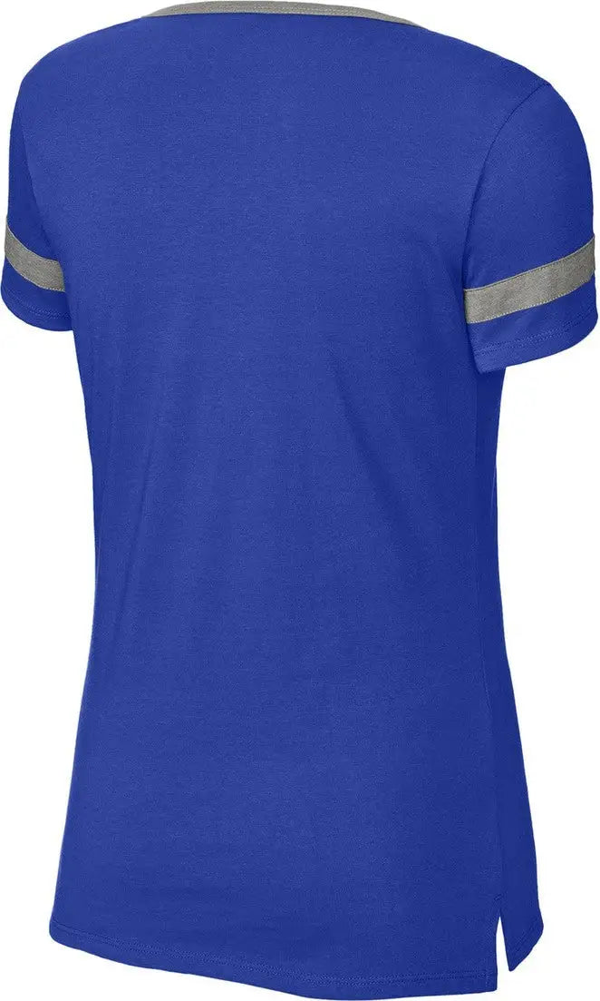Sport-tek Lst6041 Women’s Halftime Notch Neck Tee - True Royal Vintage Heather