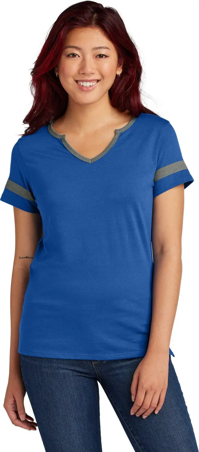 Sport-tek Lst6041 Women’s Halftime Notch Neck Tee - True Royal Vintage Heather - Royal/ / Ladies Xs