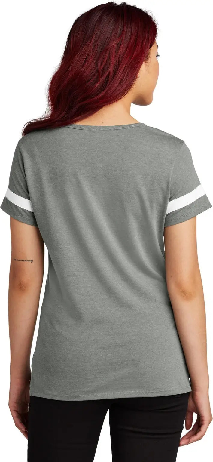 Sport-tek Lst6041 Women’s Halftime Notch Neck Tee - Vintage Heather White