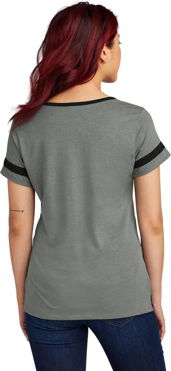 Sport-tek Lst6041 Women’s Halftime Notch Neck Tee - Vintage Heather Black