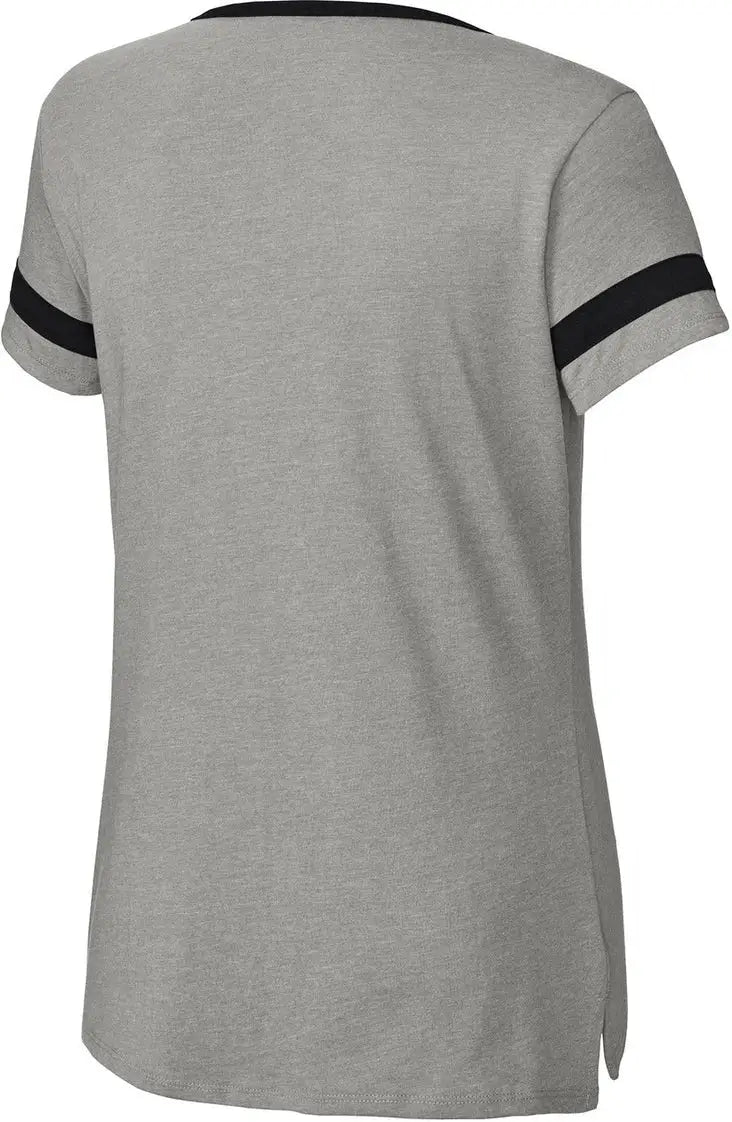 Sport-tek Lst6041 Women’s Halftime Notch Neck Tee - Vintage Heather Black