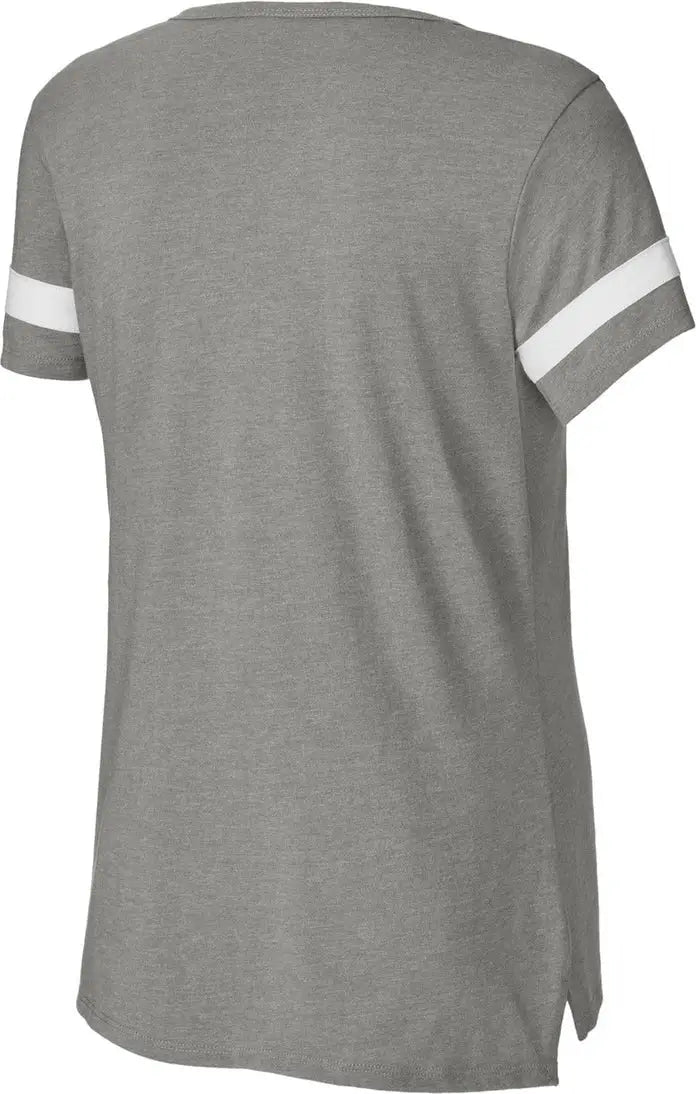 Sport-tek Lst6041 Women’s Halftime Notch Neck Tee - Vintage Heather White