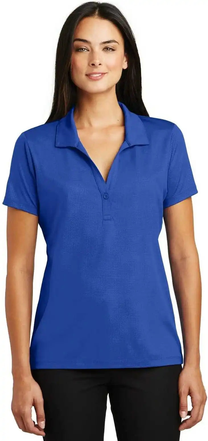 Sport-tek Lst630 Ladies Embossed Posicharge Tough Polo - True Royal