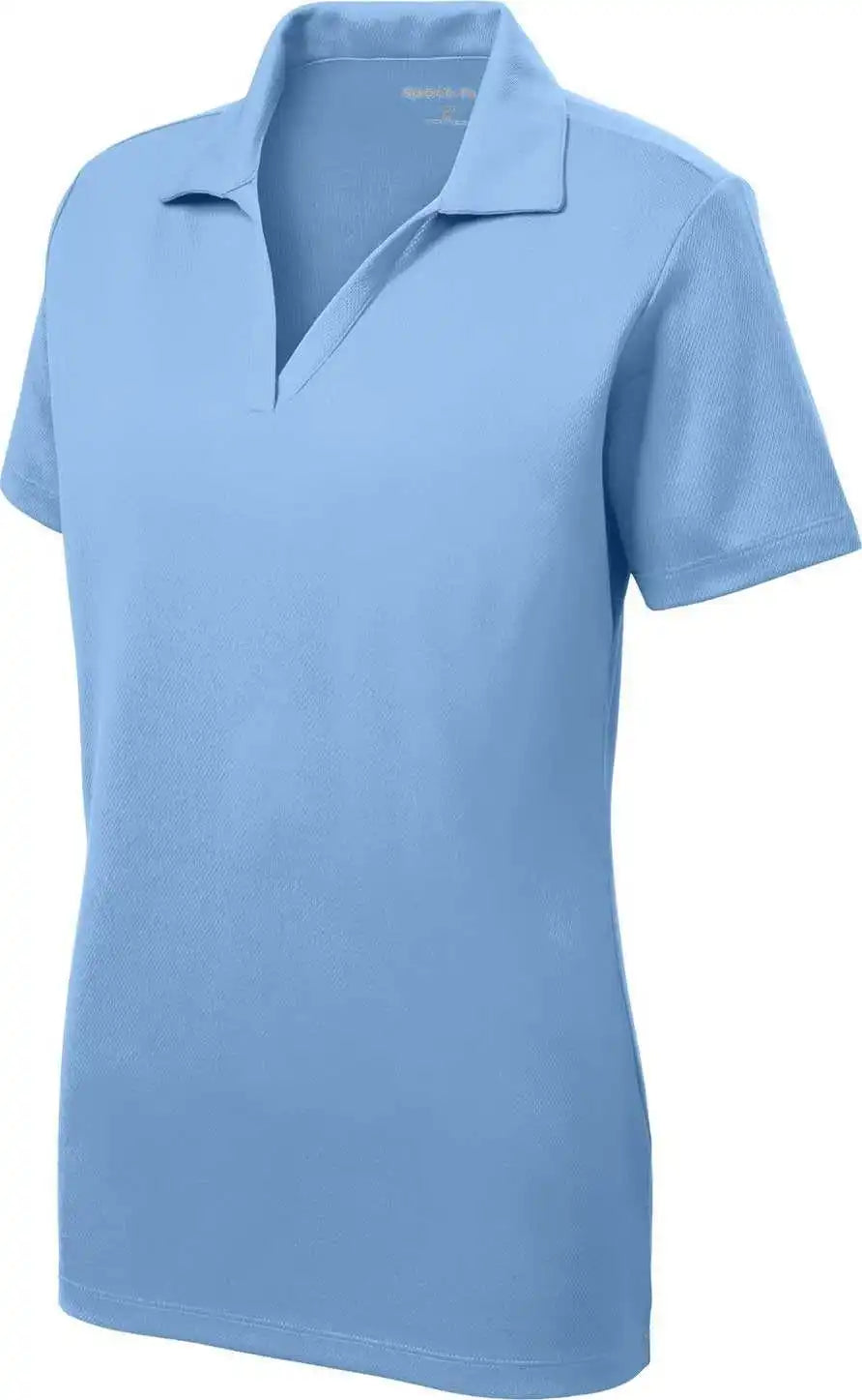 Sport Tek Lst640 Ladies Posicharge Racermesh Polo Carolina Blue