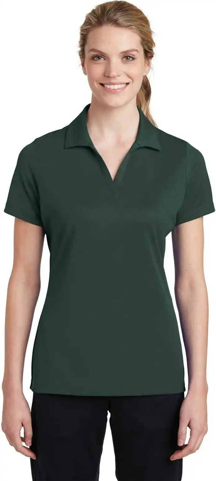 Sport-tek Lst640 Ladies Posicharge Racermesh Polo - Dark Forest Green