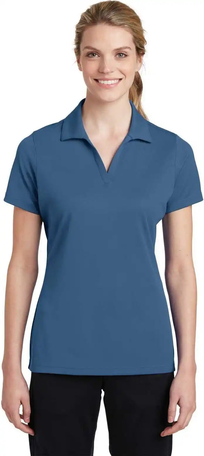 Sport Tek Lst640 Ladies Posicharge Racermesh Polo Dawn Blue