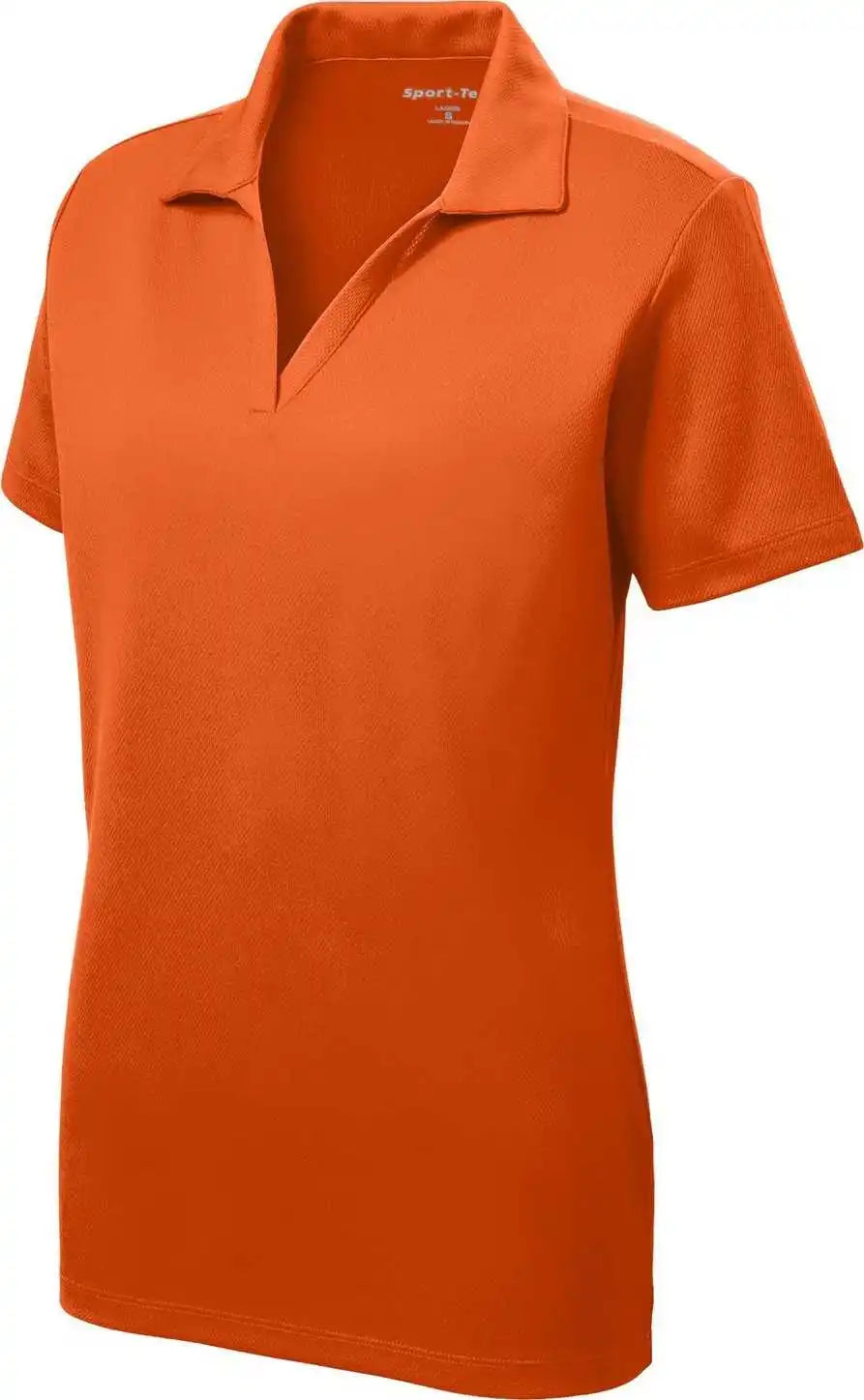 Sport Tek Lst640 Ladies Posicharge Racermesh Polo Deeporange