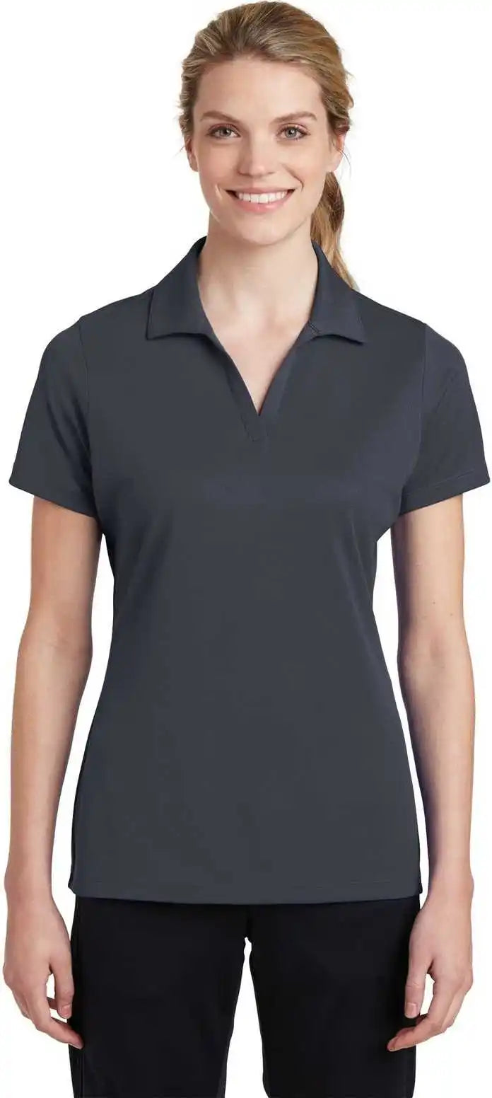 Sport-tek Lst640 Ladies Posicharge Racermesh Polo - Graphite