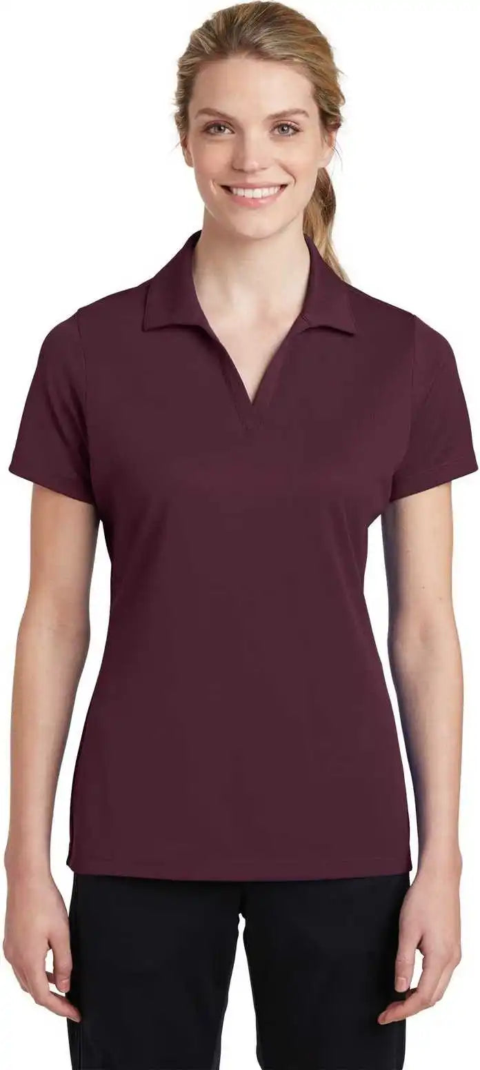 Sport-tek Lst640 Ladies Posicharge Racermesh Polo - Maroon
