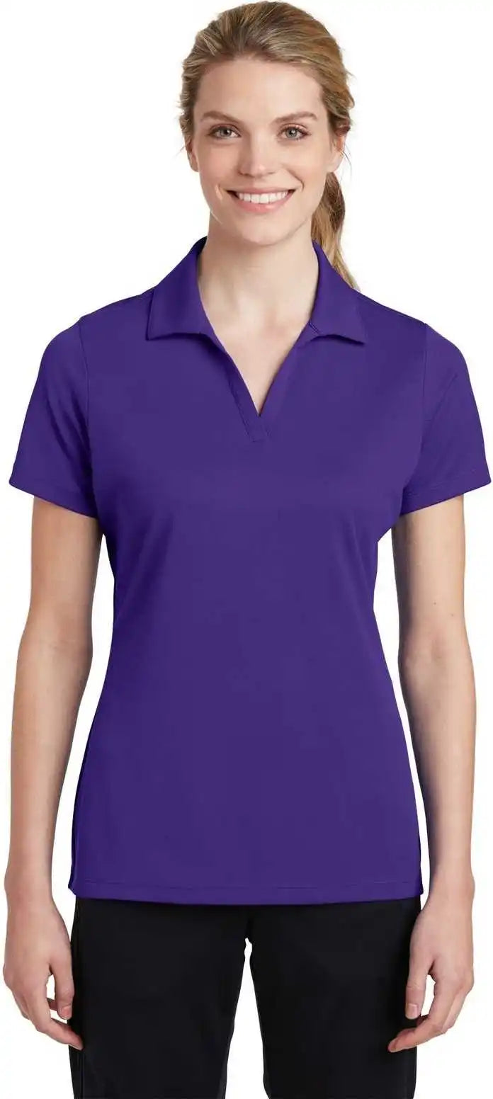 Sport Tek Lst640 Ladies Posicharge Racermesh Polo Purple