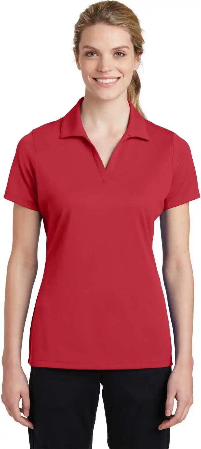 Sport-tek Lst640 Ladies Posicharge Racermesh Polo - True Red