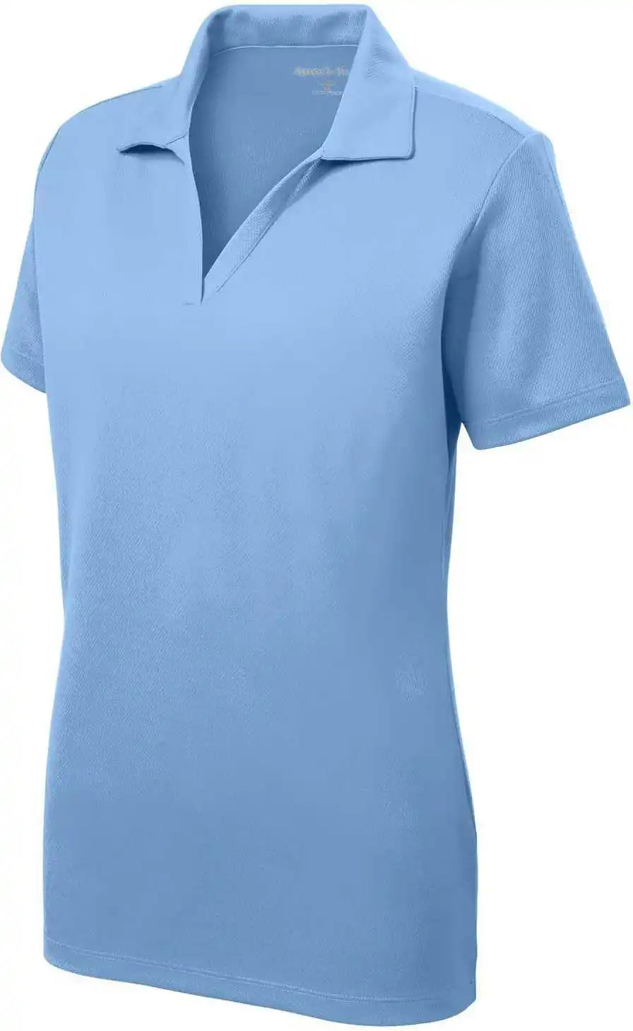 Sport-tek Lst640 Women’s Posicharge Racermesh Polo - Carolina Blue