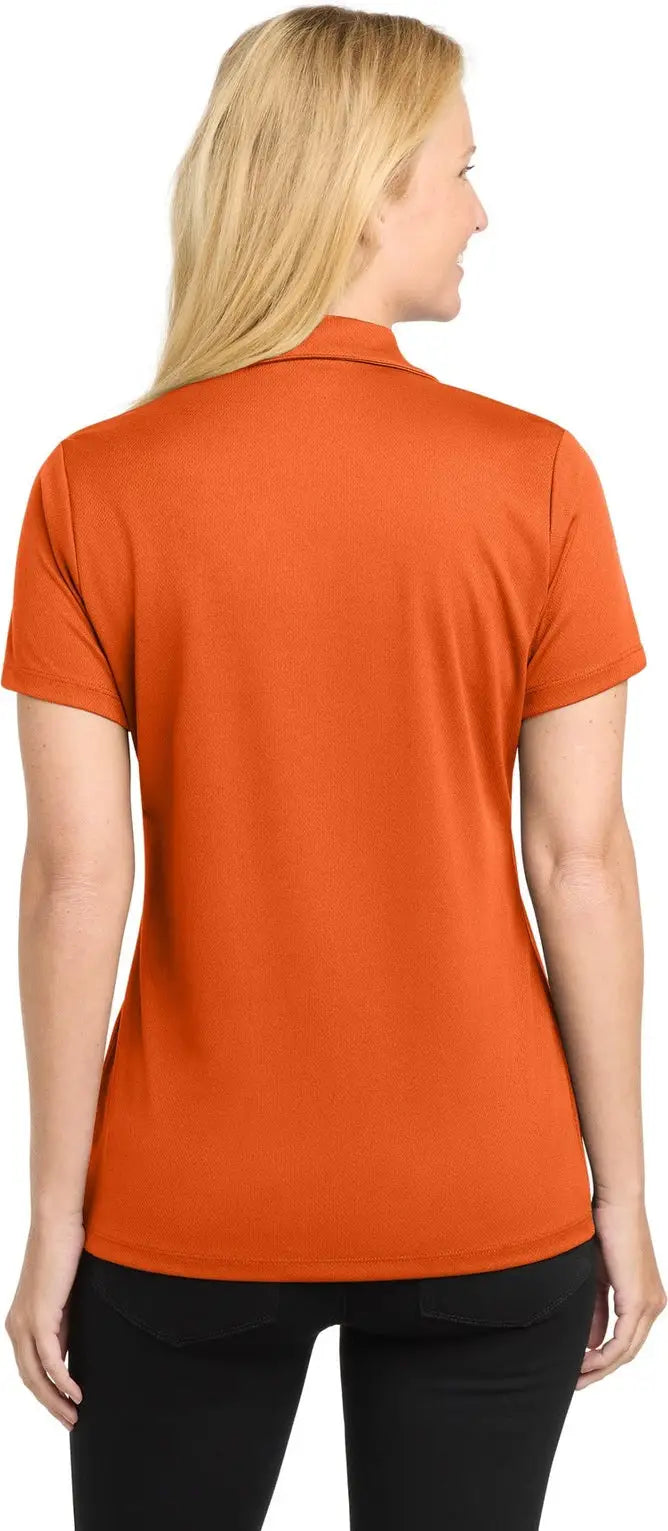Sport-tek Lst640 Women’s Posicharge Racermesh Polo - Deep Orange