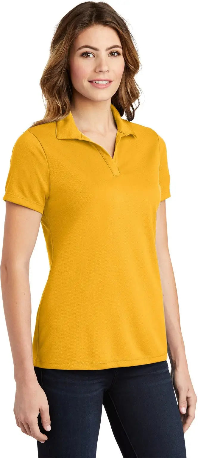 Sport-tek Lst640 Women’s Posicharge Racermesh Polo - Gold