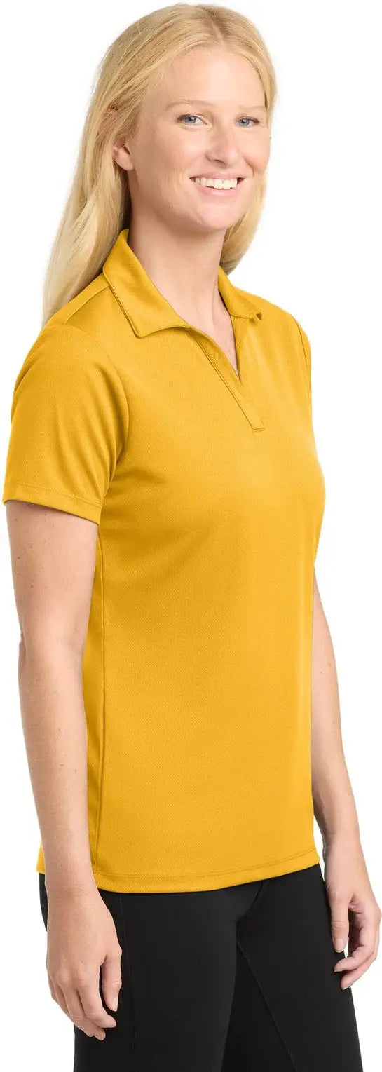 Sport-tek Lst640 Women’s Posicharge Racermesh Polo - Gold