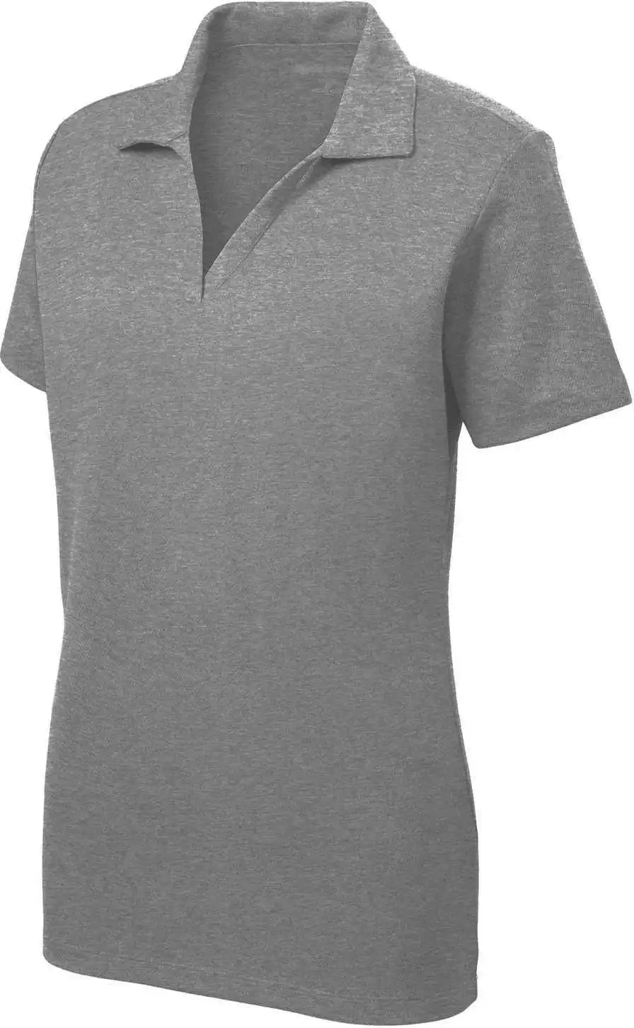 Sport-tek Lst640 Women’s Posicharge Racermesh Polo - Grey Heather