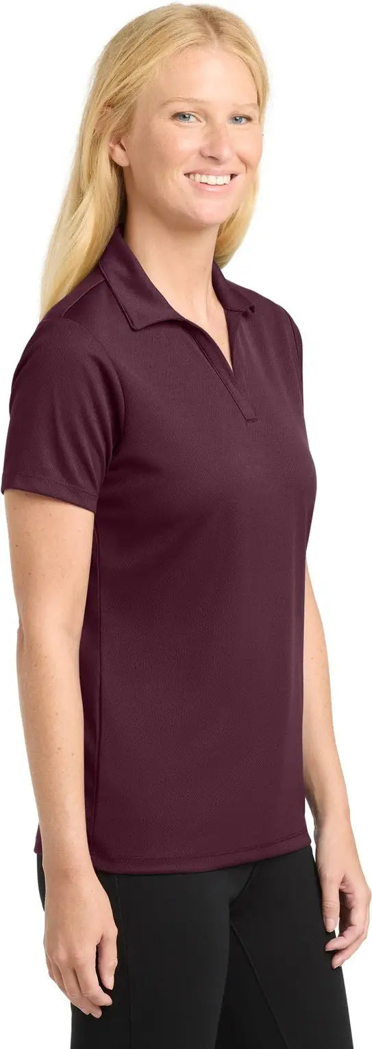 Sport-tek Lst640 Women’s Posicharge Racermesh Polo - Maroon