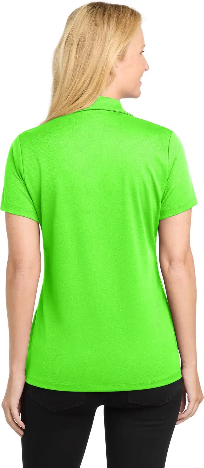 Sport-tek Lst640 Women’s Posicharge Racermesh Polo - Neon Green
