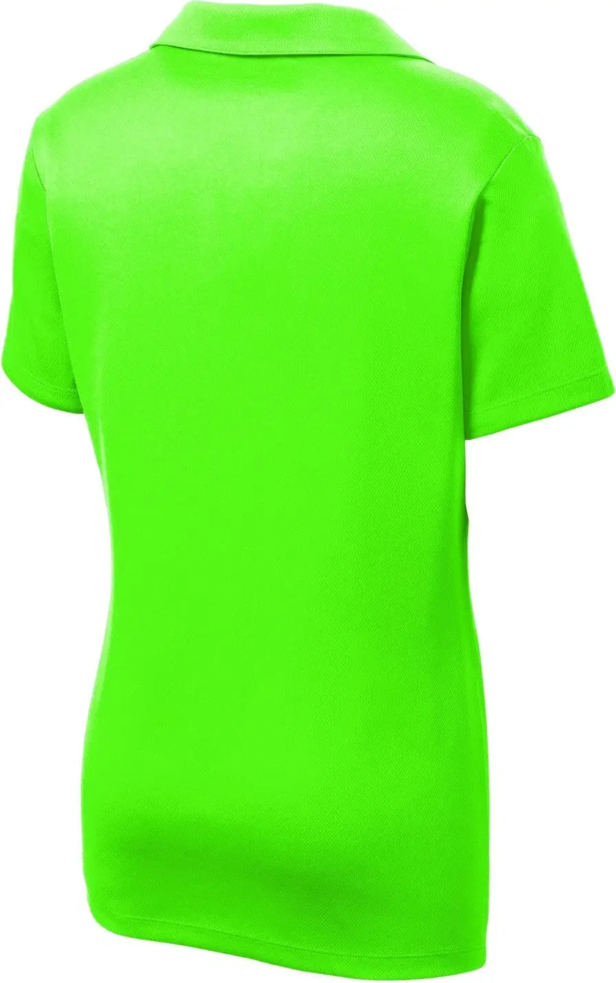 Sport-tek Lst640 Women’s Posicharge Racermesh Polo - Neon Green - Ladies Xs