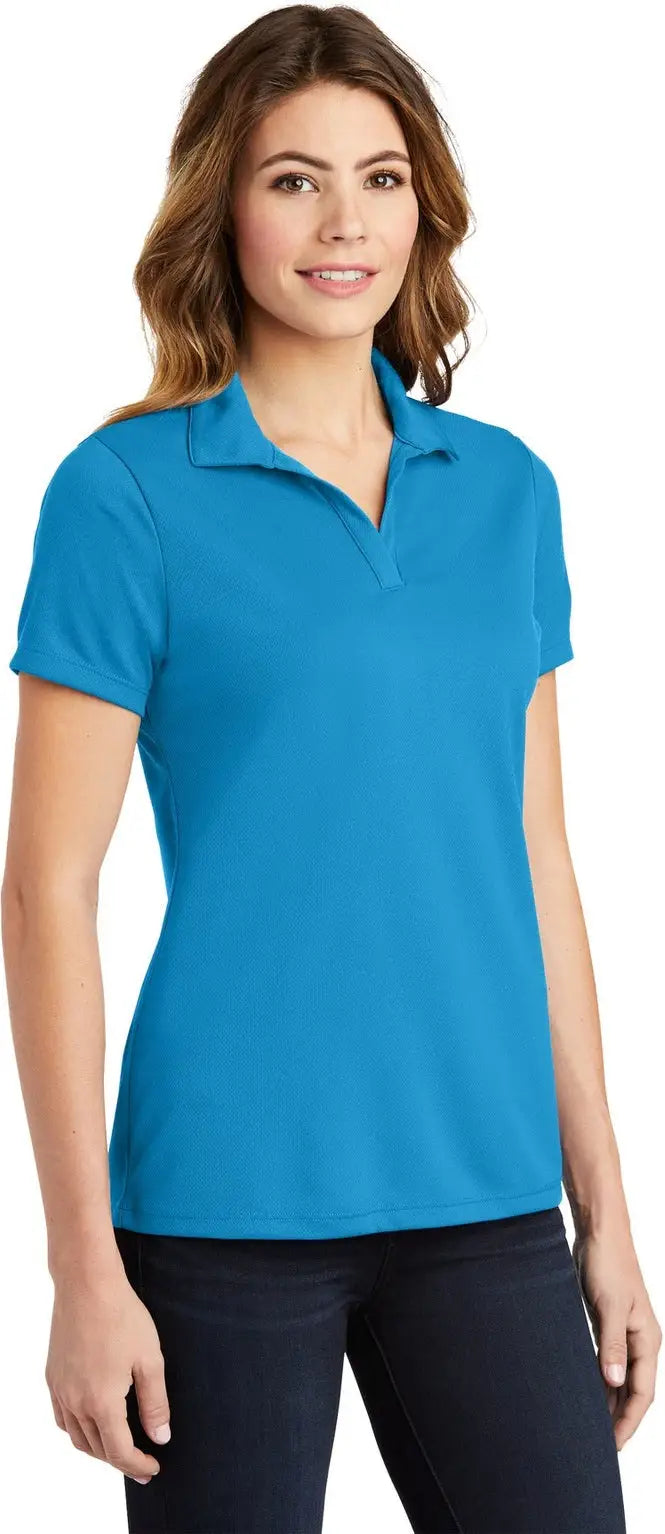 Sport-tek Lst640 Women’s Posicharge Racermesh Polo - Pond Blue