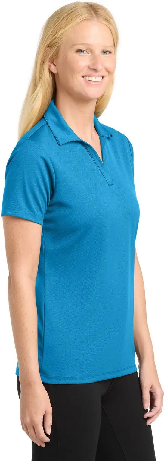 Sport-tek Lst640 Women’s Posicharge Racermesh Polo - Pond Blue