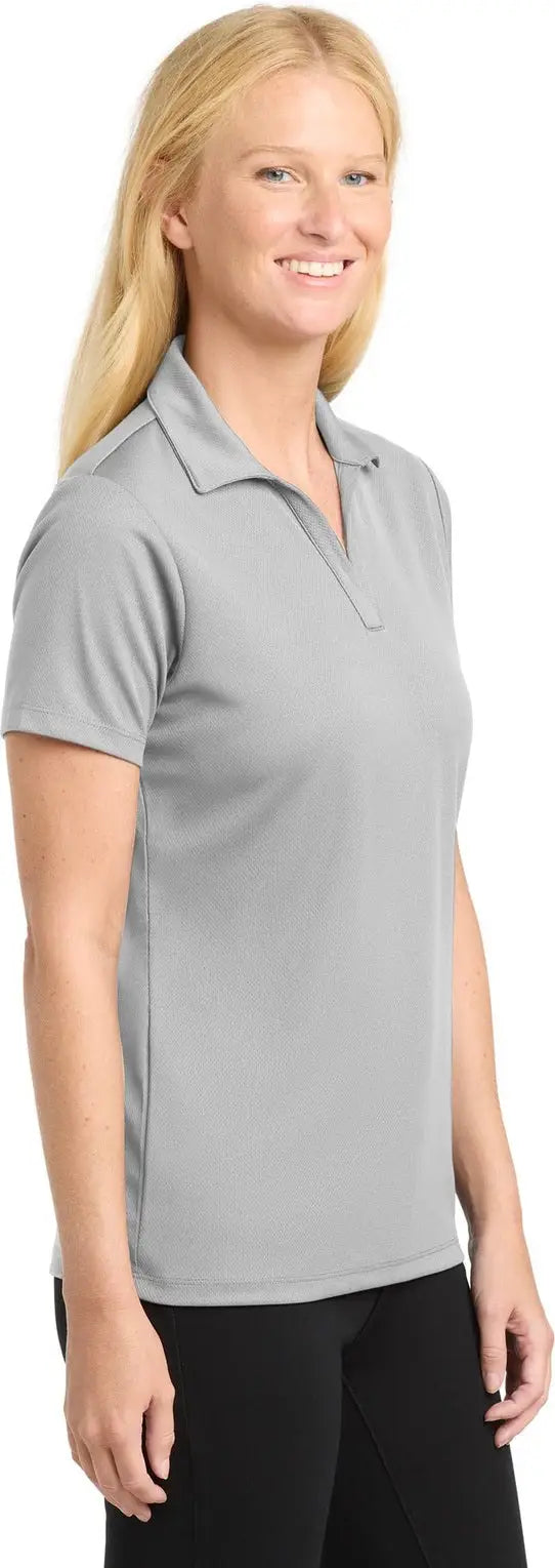 Sport-tek Lst640 Women’s Posicharge Racermesh Polo - Silver