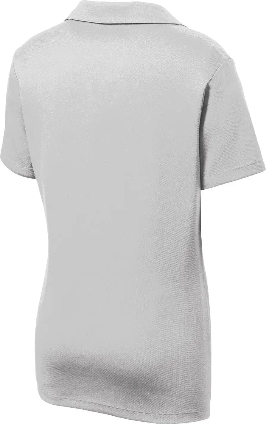 Sport-tek Lst640 Women’s Posicharge Racermesh Polo - Silver - Ladies Xs
