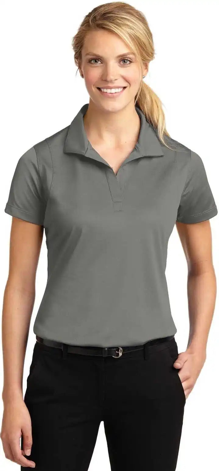 Sport Tek Lst650 Ladies Micropique Wick Polo Gray Concrete