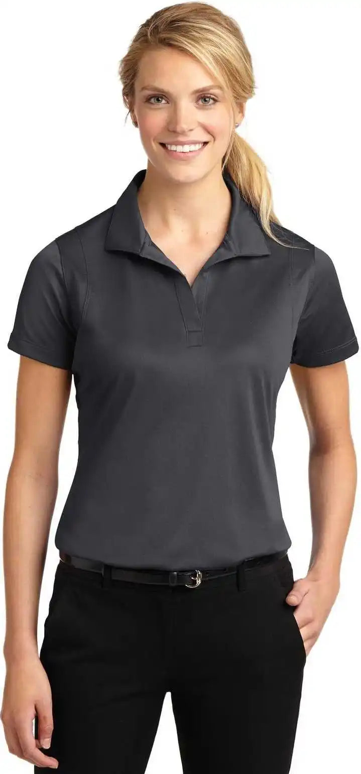 Sport Tek Lst650 Ladies Micropique Wick Polo Iron Gray