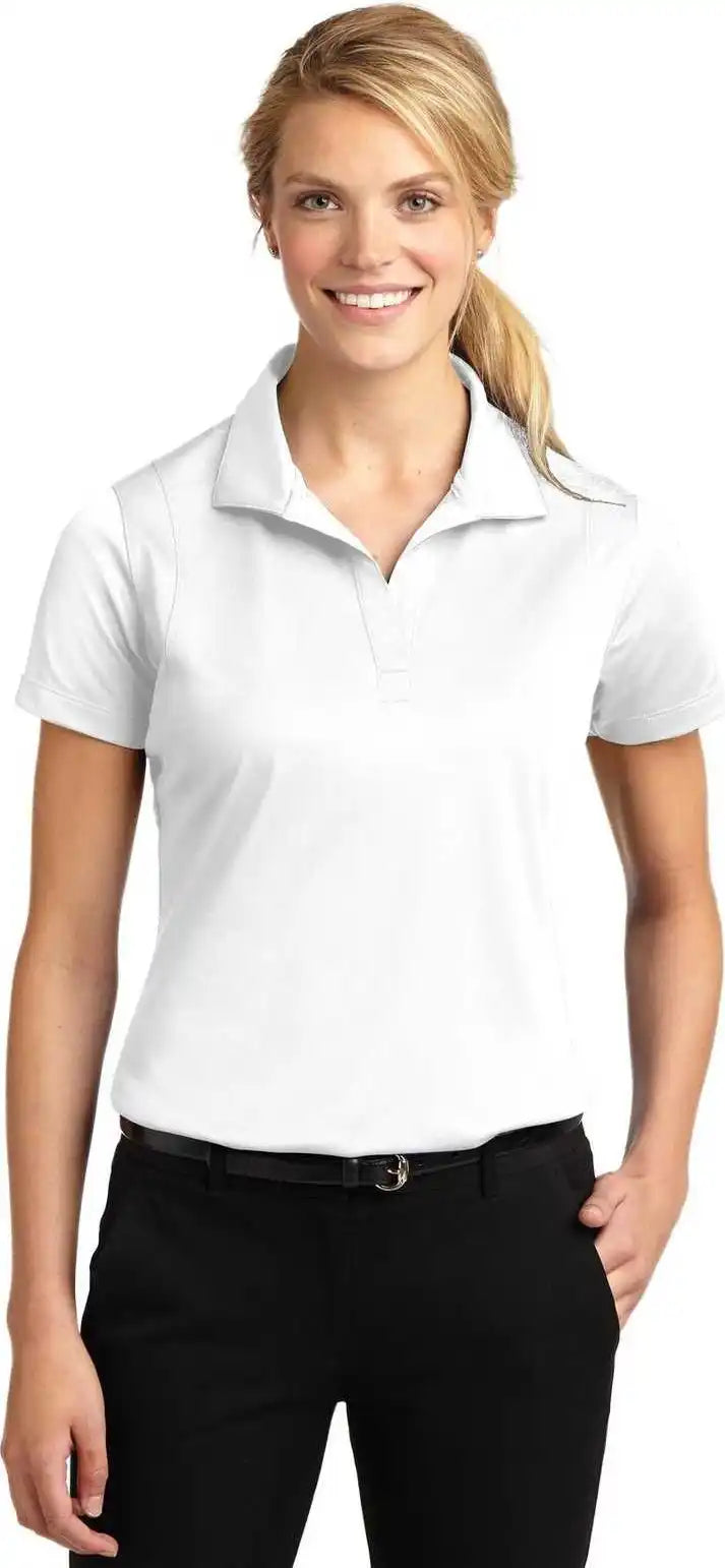 Sport Tek Lst650 Ladies Micropique Wick Polo White