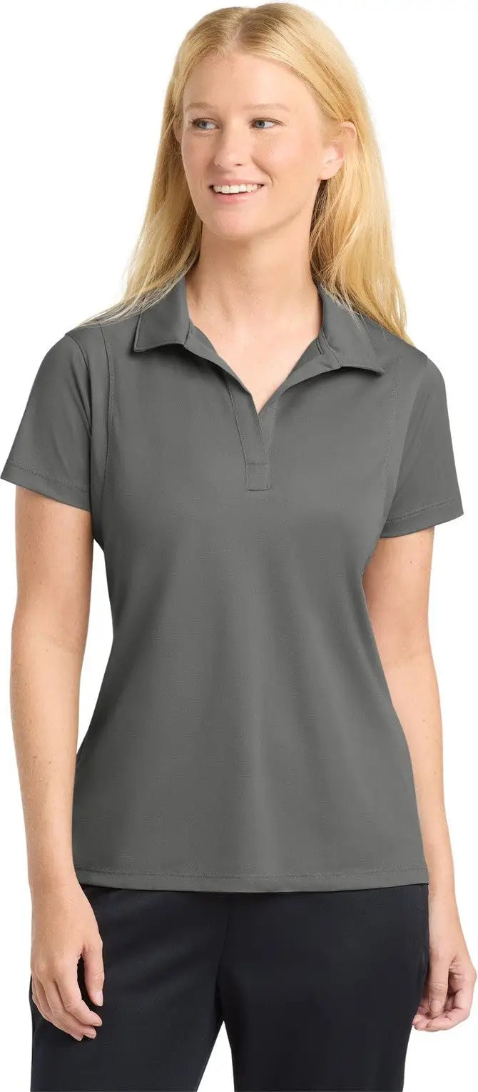 Sport-tek Lst650 Women’s Micropique Sport-wick Polo - Gray Concrete