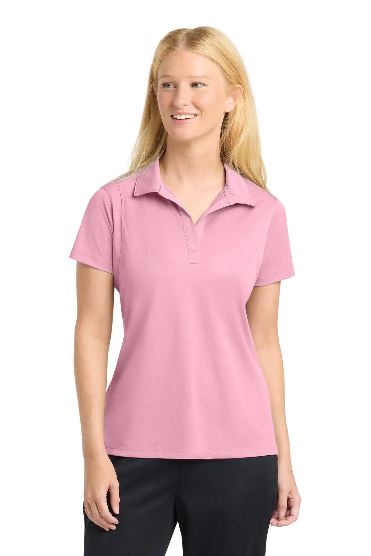 Sport-tek Lst650 Women’s Micropique Sport-wick Polo - Light Pink