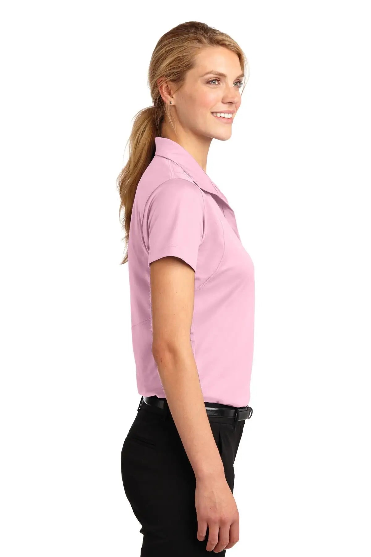 Sport-tek Lst650 Women’s Micropique Sport-wick Polo - Light Pink