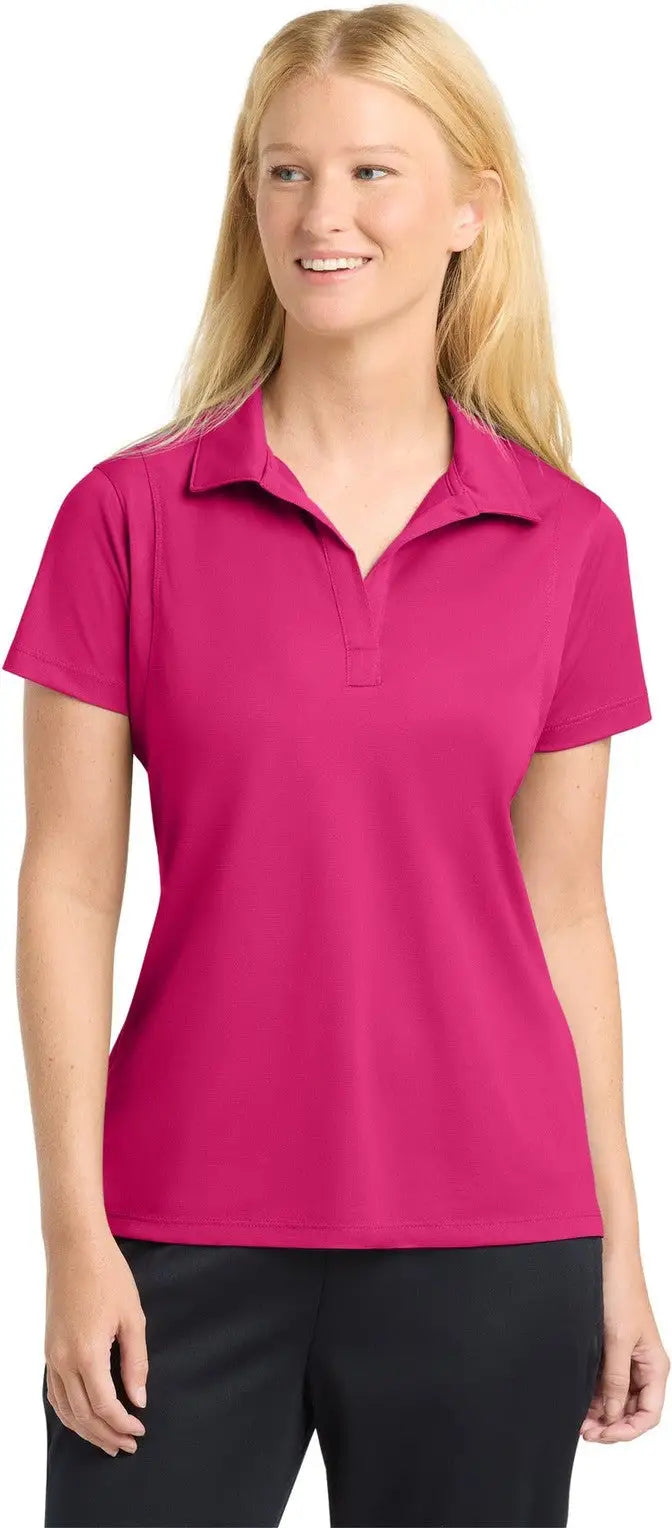 Sport-tek Lst650 Women’s Micropique Sport-wick Polo - Pink Raspberry