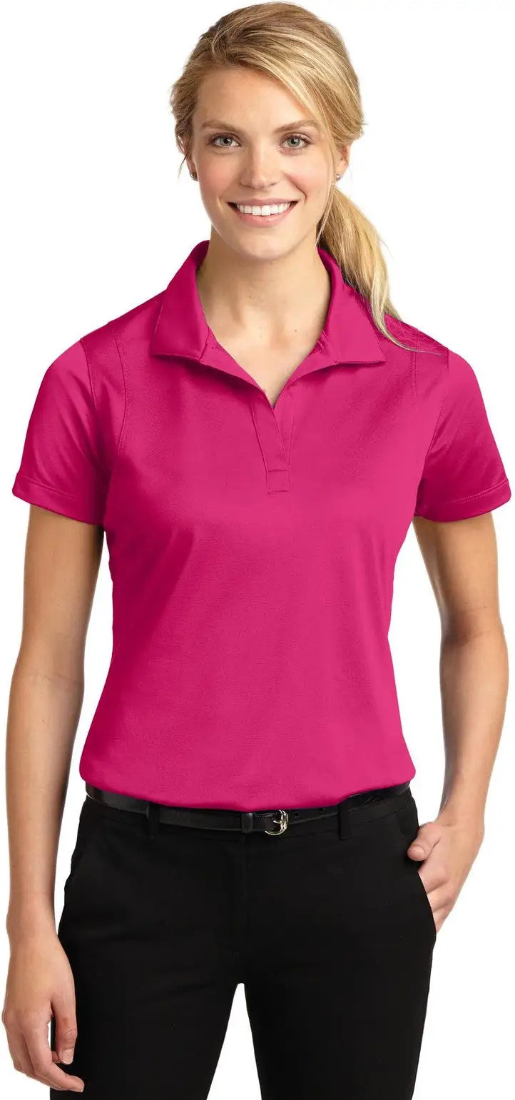 Sport-tek Lst650 Women’s Micropique Sport-wick Polo - Pink Raspberry - Ladies Xs