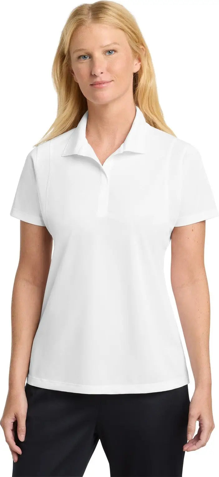 Sport-tek Lst650 Women’s Micropique Sport-wick Polo - White