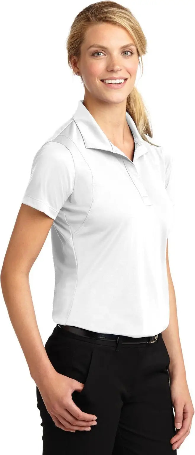 Sport-tek Lst650 Women’s Micropique Sport-wick Polo - White