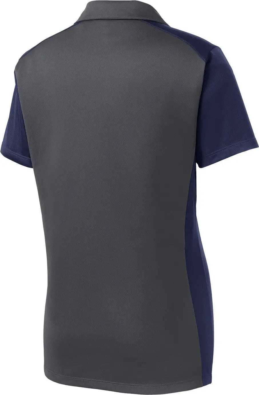 Sport-tek Lst652 Women’s Colorblock Micropique Sport-wick Polo - Iron Gray True Navy