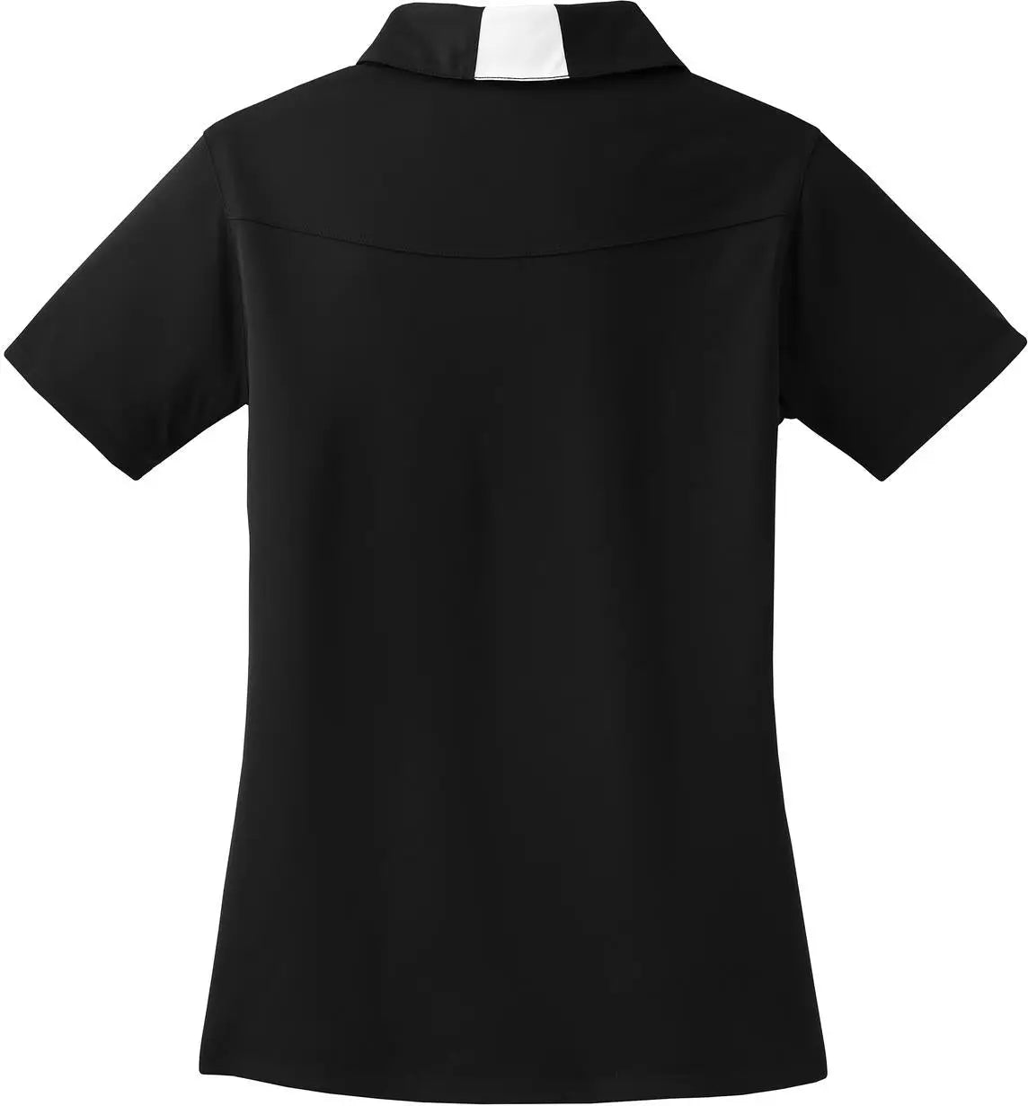 Sport-tek Lst655 Women’s Side Blocked Micropique Sport-wick Polo - Black White