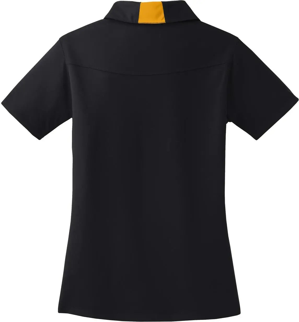 Sport-tek Lst655 Women’s Side Blocked Micropique Sport-wick Polo - Black Gold - Black/ / Ladies Xs