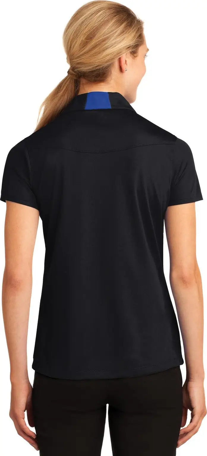 Sport-tek Lst655 Women’s Side Blocked Micropique Sport-wick Polo - Black True Royal