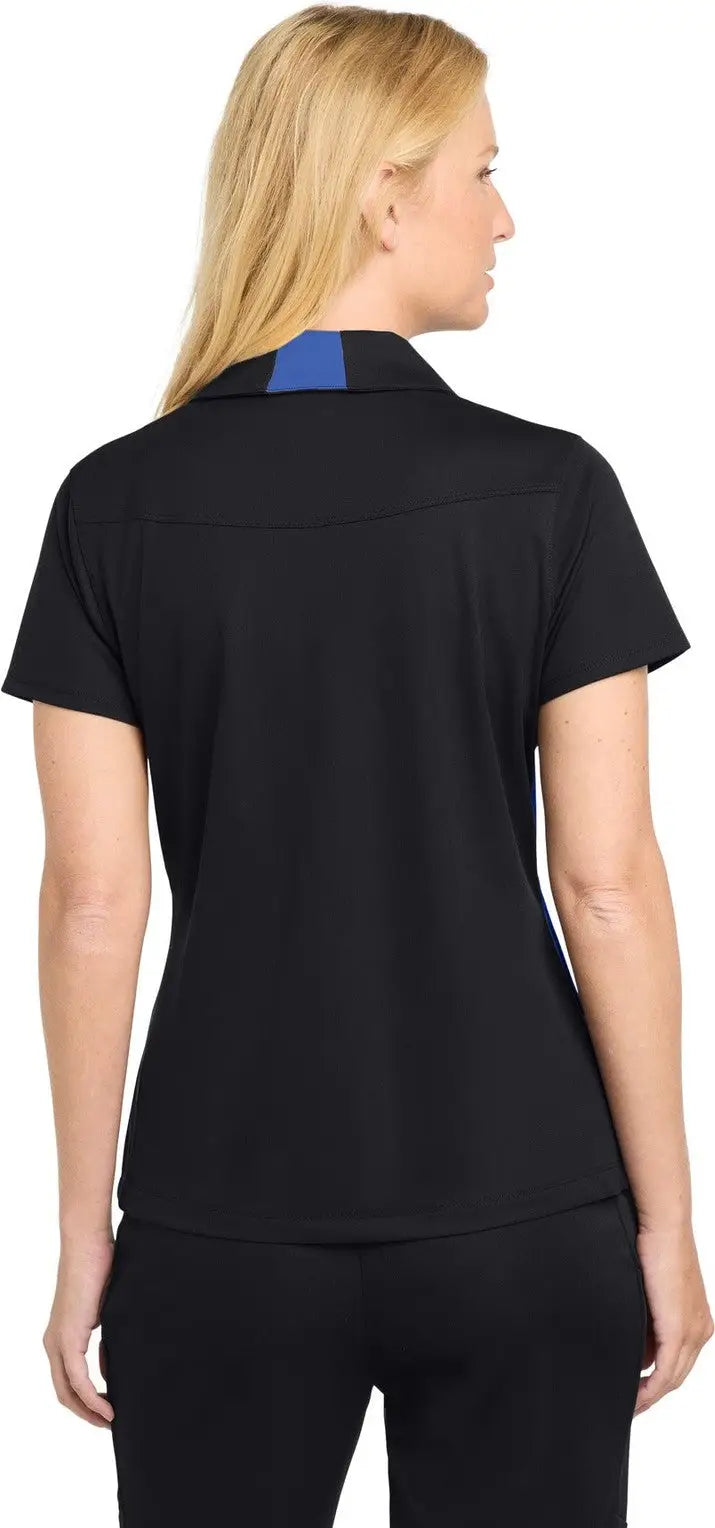 Sport-tek Lst655 Women’s Side Blocked Micropique Sport-wick Polo - Black True Royal