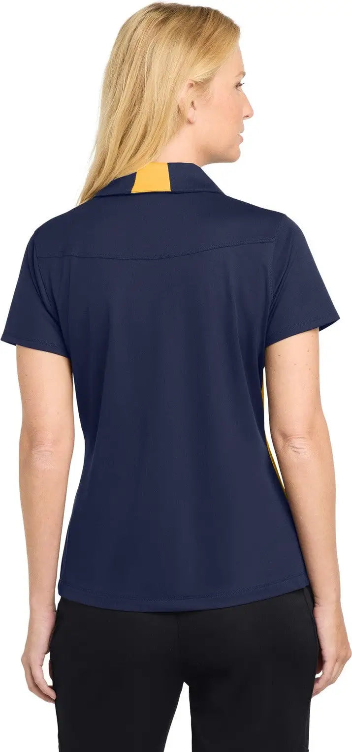 Sport-tek Lst655 Women’s Side Blocked Micropique Sport-wick Polo - True Navy Gold