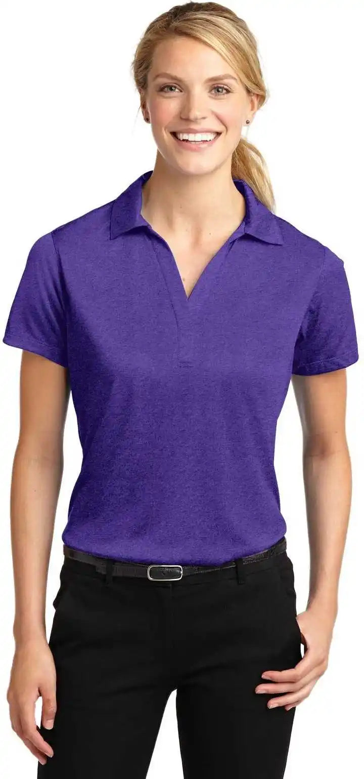 Sport-tek Lst660 Ladies Heather Contender Polo - Varsity Purple
